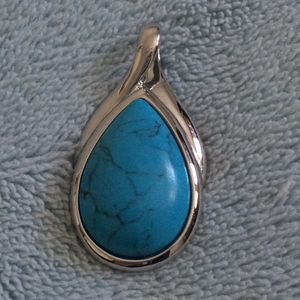 Lia Sophia Mohave Slide- Turquoise/Silver
